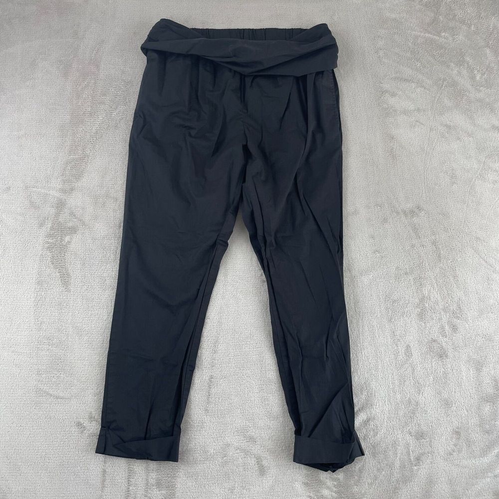 Hatch Maternity IPEK‎ Pants 2 Medium Twist Gathered Waist Poplin Crop Trouser